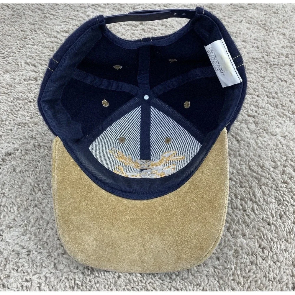 Mt. Rushmore Embroidered Hat South Dakota Blue Wool SnapBack Hat OSFM Suede Brim